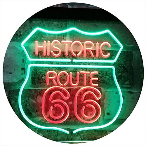 Historic Route 66 LED Light Sign - Way Up Gifts