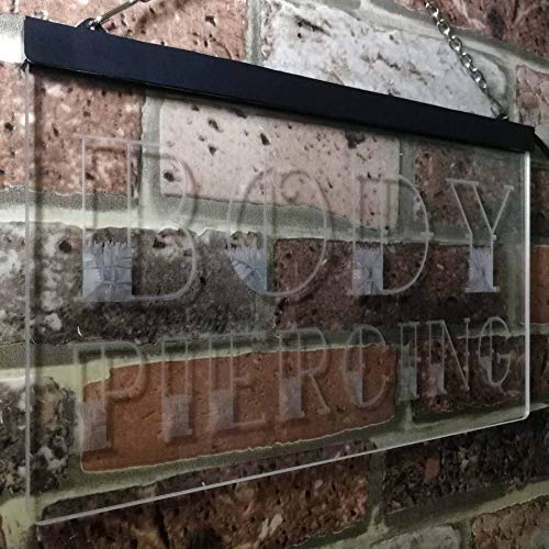 Body Piercing LED Light Sign - LED Gift Works