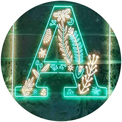 Family Name Letter A Monogram Initial LED Light Sign - Way Up Gifts
