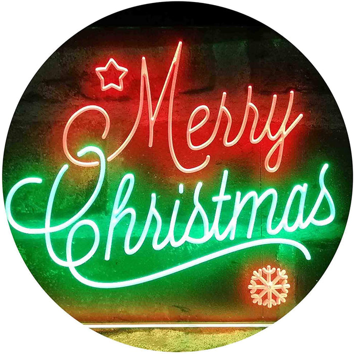 Merry Christmas Snowflakes LED Light Sign - Way Up Gifts