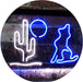 Cactus Moon Wolf LED Light Sign - Way Up Gifts