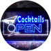 Bar Cocktails Open LED Light Sign - Way Up Gifts