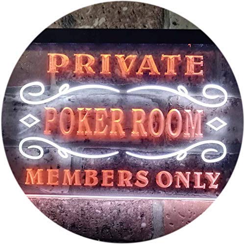 Private Poker Room Members Only LED Light Sign - LED Gift Works