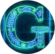 Family Name Letter G Monogram Initial LED Light Sign - LED Gift Works
