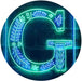 Family Name Letter G Monogram Initial LED Light Sign - Way Up Gifts