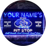 Personalized Car Racing Beer Pit Stop Bar LED Light Sign - LED Gift Works