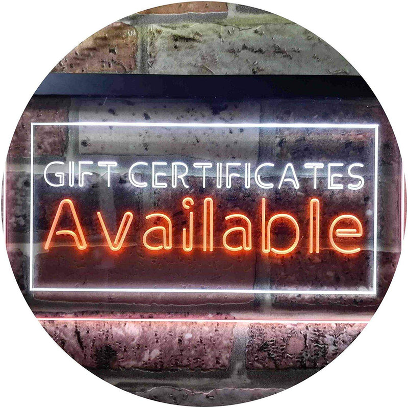 Gift Certificates Available LED Light Sign - LED Gift Works