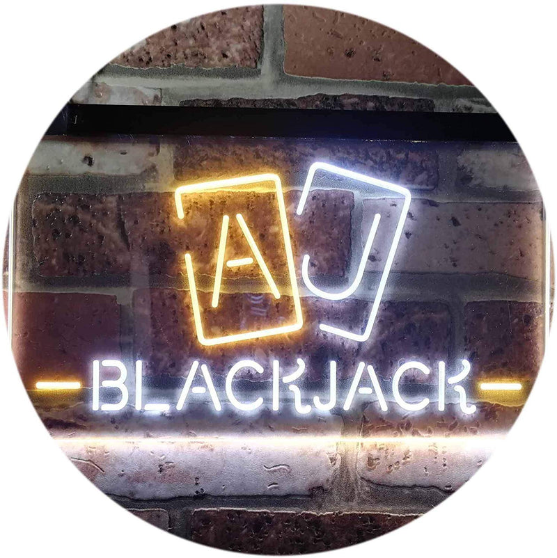 Poker Blackjack LED Light Sign - LED Gift Works