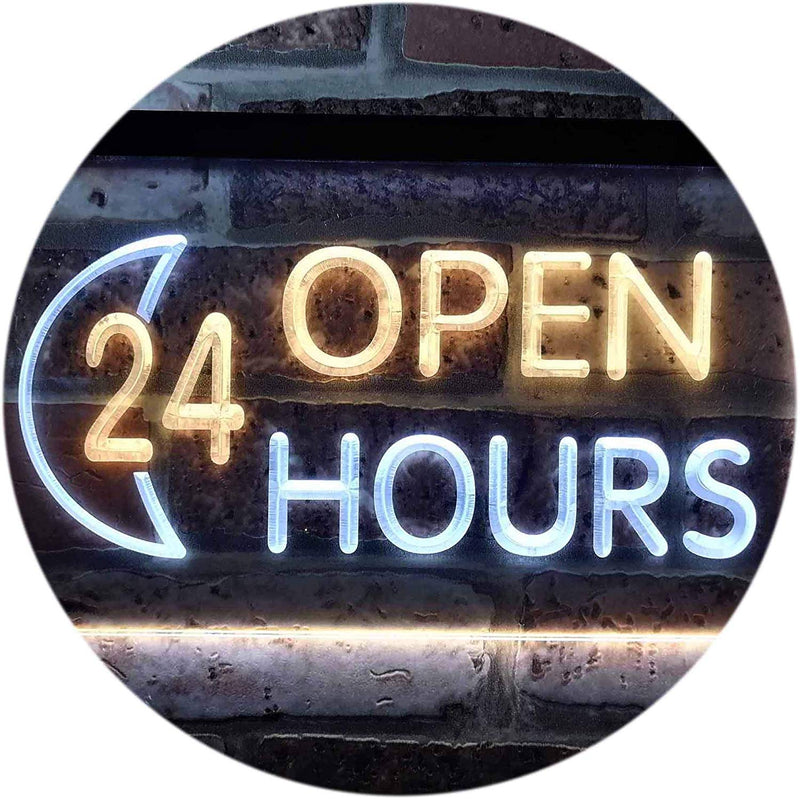 Open 24 Hours LED Light Sign - LED Gift Works