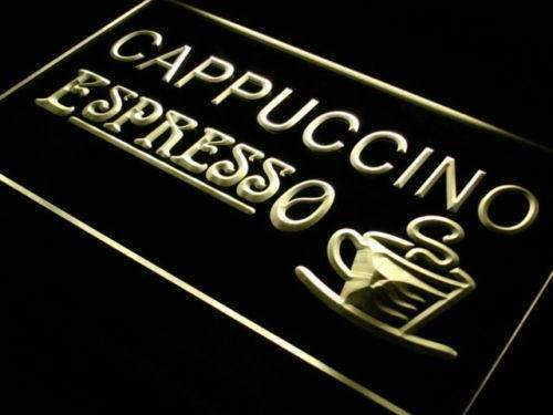 Cafe Cappuccino Espresso LED Light Sign - Way Up Gifts