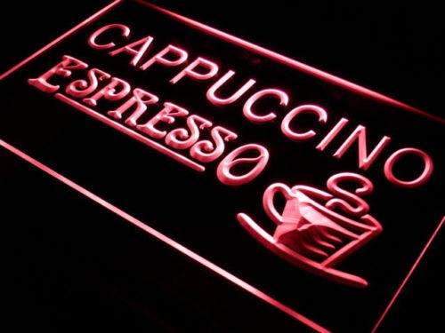 Cafe Cappuccino Espresso LED Light Sign - LED Gift Works
