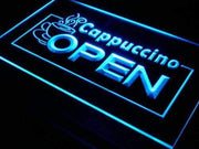Cafe Cappuccino Open LED Light Sign - LED Gift Works
