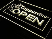 Cafe Cappuccino Open LED Light Sign - LED Gift Works