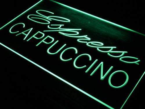 Cafe Espresso Cappuccino LED Light Sign - Way Up Gifts