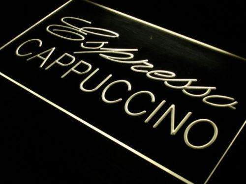 Cafe Espresso Cappuccino LED Light Sign - Way Up Gifts