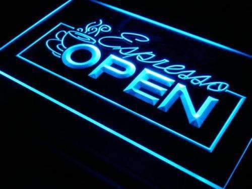 Cafe Espresso Open LED Light Sign - Way Up Gifts
