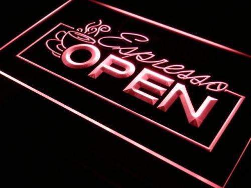 Cafe Espresso Open LED Light Sign - Way Up Gifts