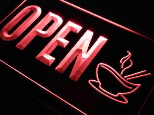 Cafe Noodles Soup Open LED Light Sign - LED Gift Works