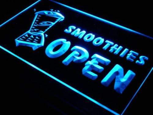 Cafe Smoothies Open LED Light Sign - LED Gift Works