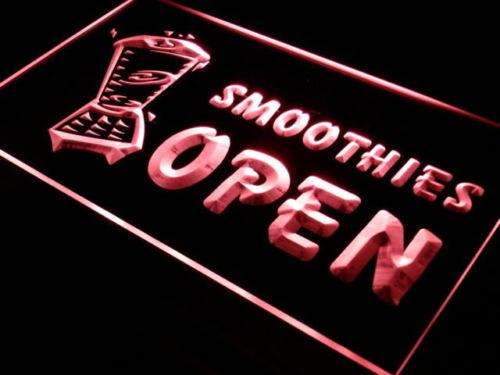 Cafe Smoothies Open LED Light Sign - LED Gift Works