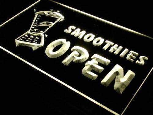 Cafe Smoothies Open LED Light Sign - LED Gift Works