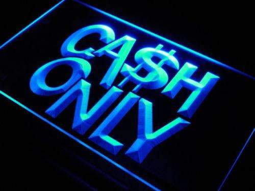 Cash Only LED Light Sign - LED Gift Works