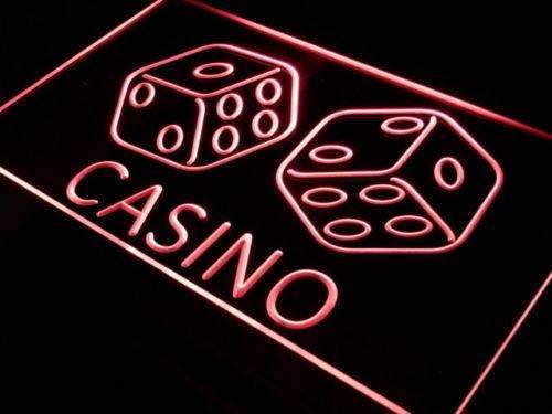 Casino Dice LED Light Sign - LED Gift Works