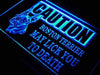 Caution Boston Terrier LED Light Sign - Way Up Gifts