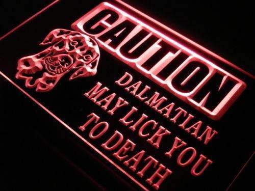 Caution Dalmatian LED Light Sign - LED Gift Works