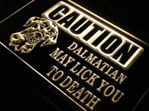 Caution Dalmatian LED Light Sign - LED Gift Works