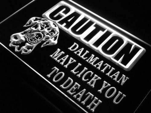 Caution Dalmatian LED Light Sign - LED Gift Works