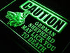 Caution German Shepherd LED Light Sign - Way Up Gifts