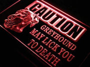Caution Greyhound LED Light Sign - LED Gift Works