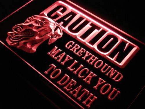 Caution Greyhound LED Light Sign - LED Gift Works