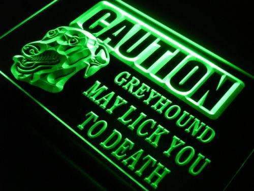 Caution Greyhound LED Light Sign - LED Gift Works