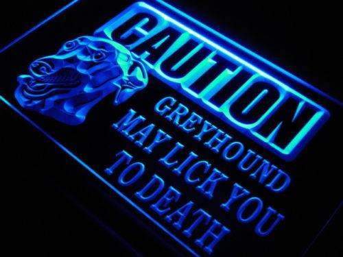 Caution Greyhound LED Light Sign - LED Gift Works