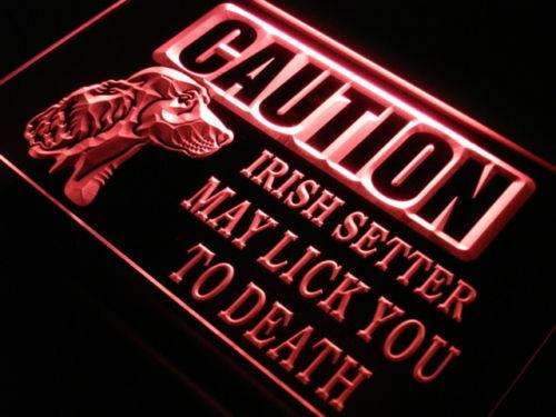 Caution Irish Setter LED Light Sign - Way Up Gifts