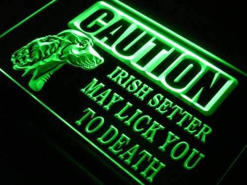 Caution Irish Setter LED Light Sign - LED Gift Works