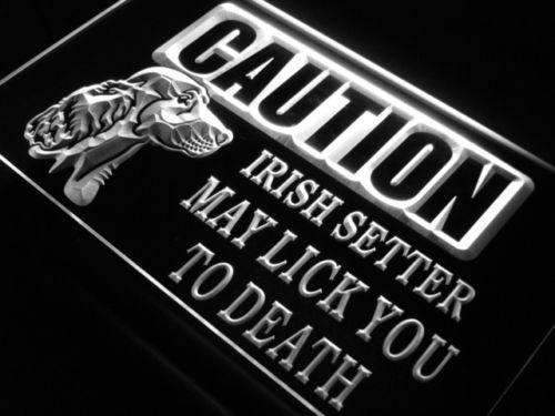 Caution Irish Setter LED Light Sign - LED Gift Works