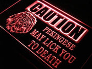 Caution Pekingese LED Light Sign - LED Gift Works