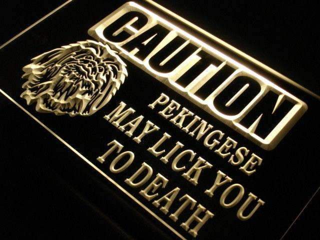 Caution Pekingese LED Light Sign - Way Up Gifts