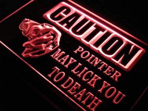 Caution Pointer Dog LED Light Sign - LED Gift Works