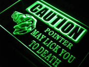 Caution Pointer Dog LED Light Sign - LED Gift Works