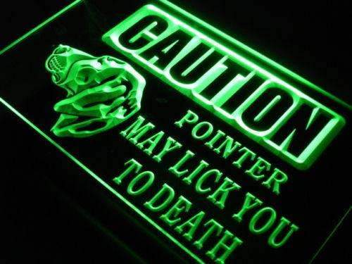Caution Pointer Dog LED Light Sign - LED Gift Works