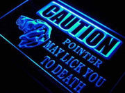 Caution Pointer Dog LED Light Sign - LED Gift Works