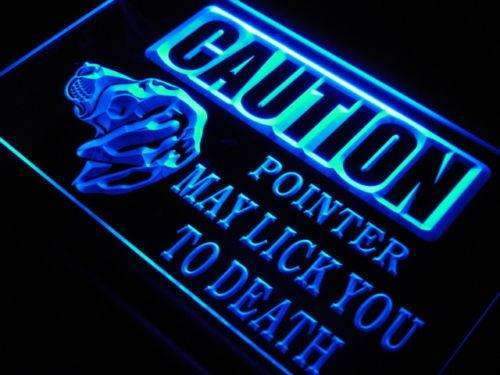Caution Pointer Dog LED Light Sign - LED Gift Works