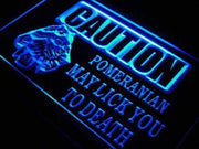 Caution Pomeranian Dog LED Light Sign - LED Gift Works