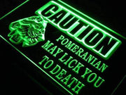 Caution Pomeranian Dog LED Light Sign - LED Gift Works