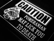 Caution Pomeranian Dog LED Light Sign - LED Gift Works