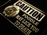 Caution Poodle LED Light Sign - LED Gift Works